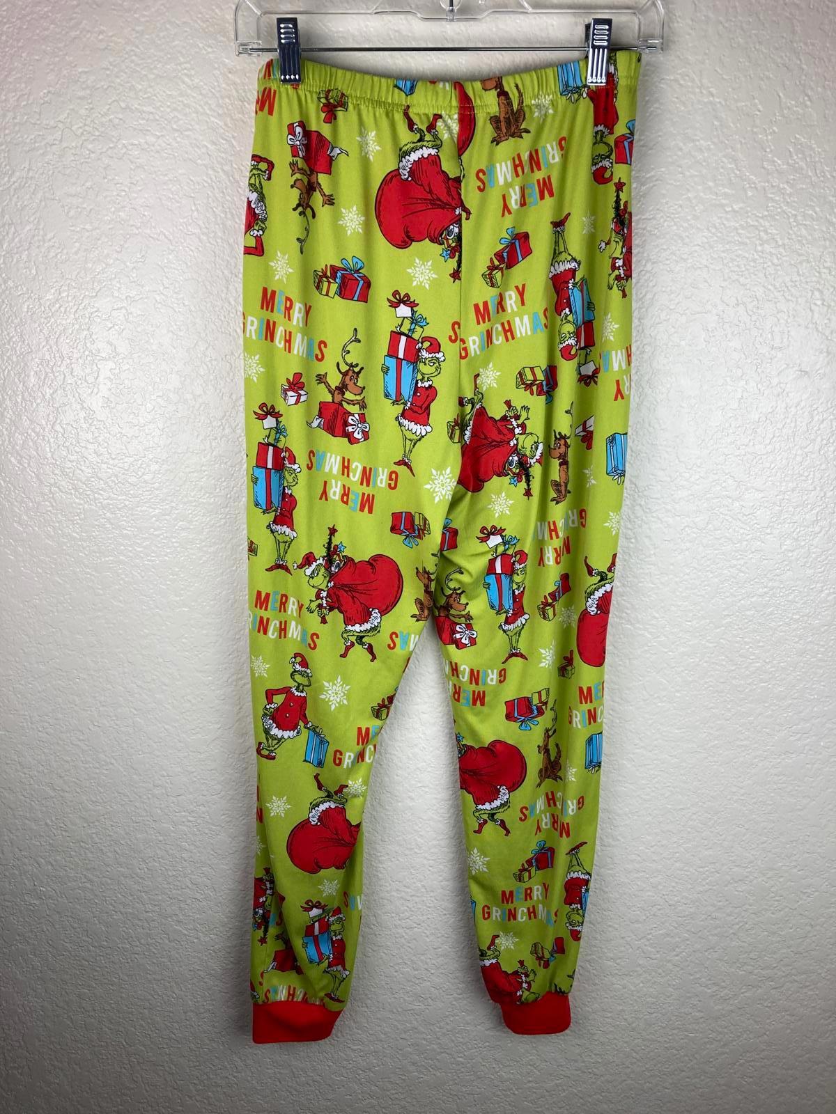 Dr. Seuss Grinch “Merry Grinchmas” Kids Jogger Sleep Pants Green M (6–8)