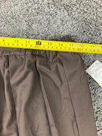Ehka Sopo Long Pleated Skirt Brown Elastic Waist One Size NWT