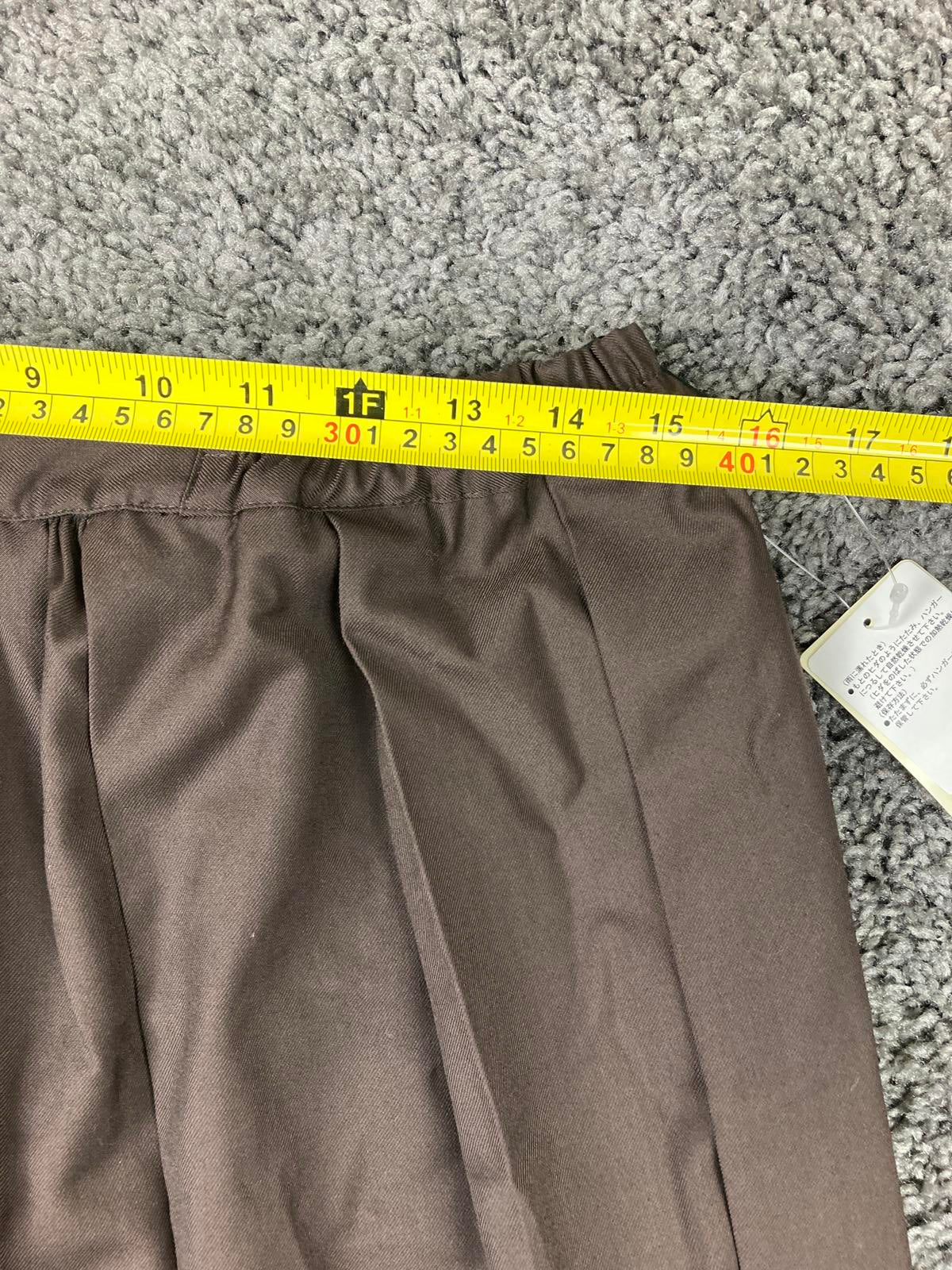 Ehka Sopo Long Pleated Skirt Brown Elastic Waist One Size NWT