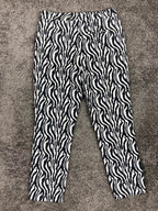 REISS Libby Zebra Print Slim Leg Trousers Pants US Black White Fabric Sz 4