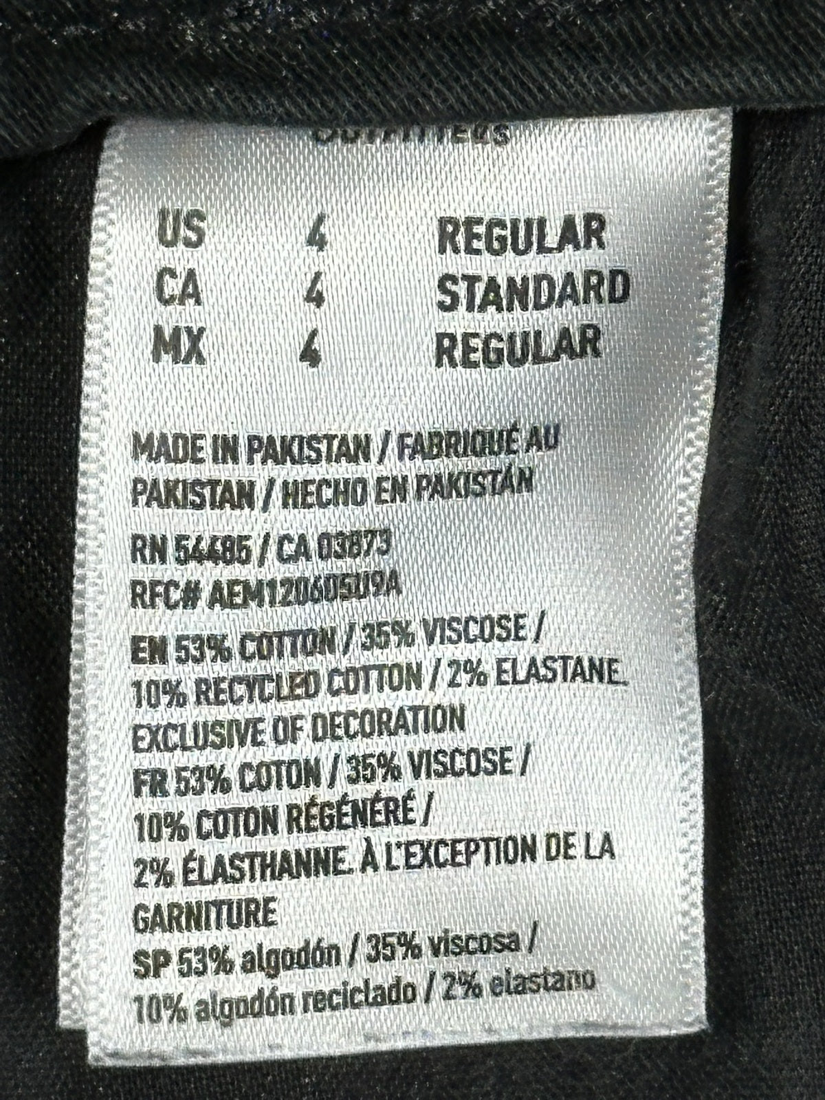 American Eagle High Rise Kick Boot Pants Womens 4 Black Stretch Bootcut Mid Rise