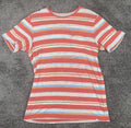 Quiksilver Mens Red Multicolor Stripe Short Sleeve Pocket Tee Size Large