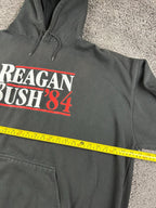 Reagan Bush 84 Hoodie Black Vintage Style Political Election Sweatshirt 3XL