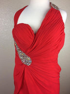 Dancing Queen Prom Dress/Evening Gown Women's Red Rhinestones  Sz XS