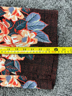 Ett:Twa by Anthropologie Womens Floral Wide Leg Pants Small Petite Black Cropped