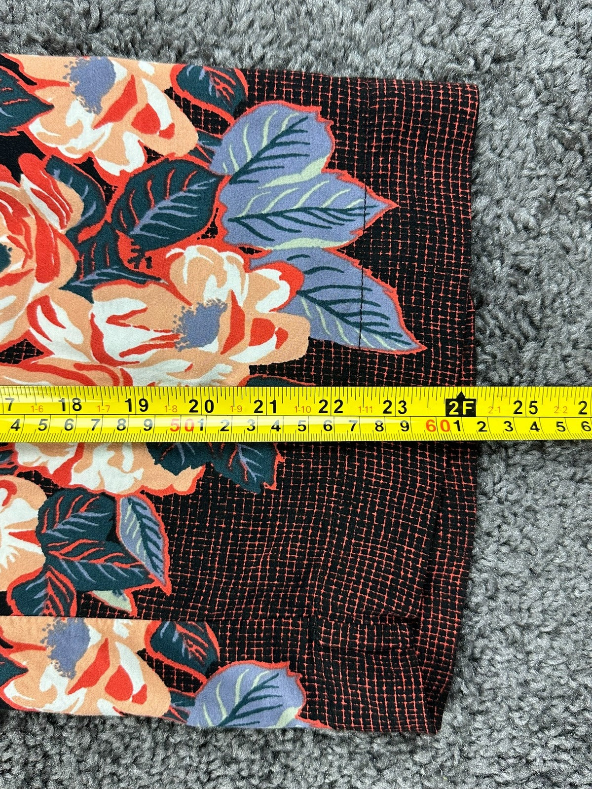 Ett:Twa by Anthropologie Womens Floral Wide Leg Pants Small Petite Black Cropped