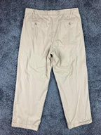 Faconnable Trim Fit Khaki Pleated Cotton Chino Pants Men’s 36 RN58865