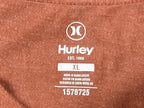 Hurley Mens XL Orange Heather Hexagon Sunset Logo Graphic T-Shirt Premium Fit