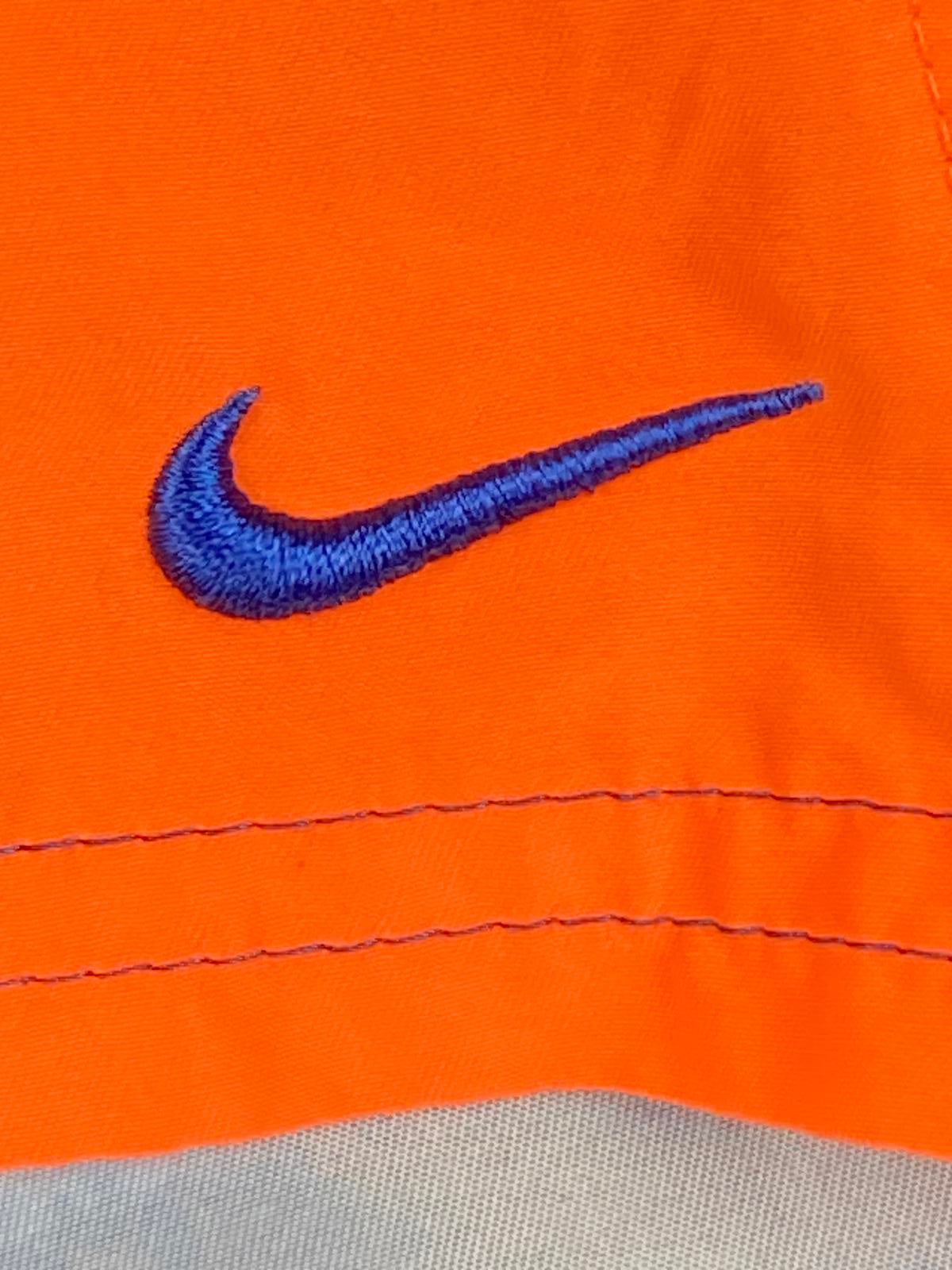 Nike Swim Trunks Mens L Blue Tie Dye Boardshorts Mesh Lined Orange