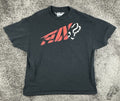 Fox Racing Mens Graphic T Shirt Size XXL Black Red Logo Motocross Y2K Dirt Bike