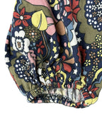 Boden Button Through Jersey Dress US 10R Multicolor Floral V-Neck Long Sleeve