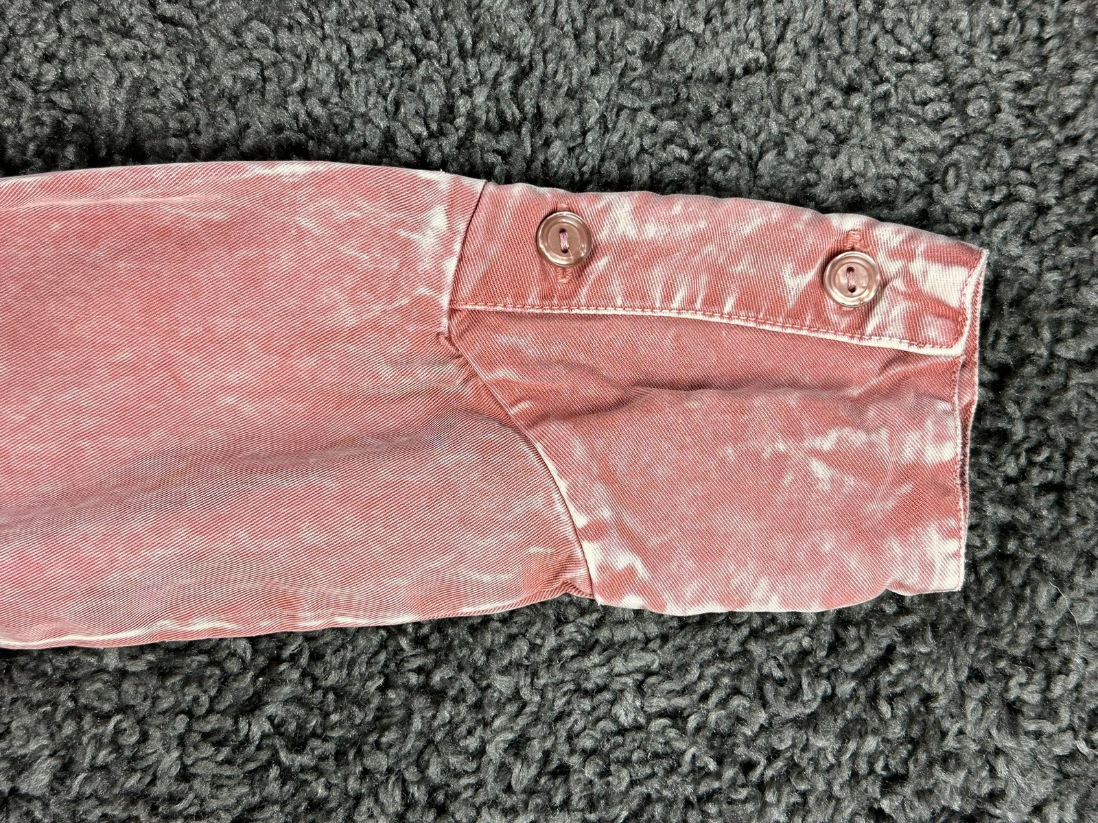 Young Fabulous & Broke Womens Shirt Dress Small Pink Mineral Wash Ruched Tencel