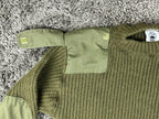 USMC Military 100% Wool Commando Service Sweater Olive Green Size 42