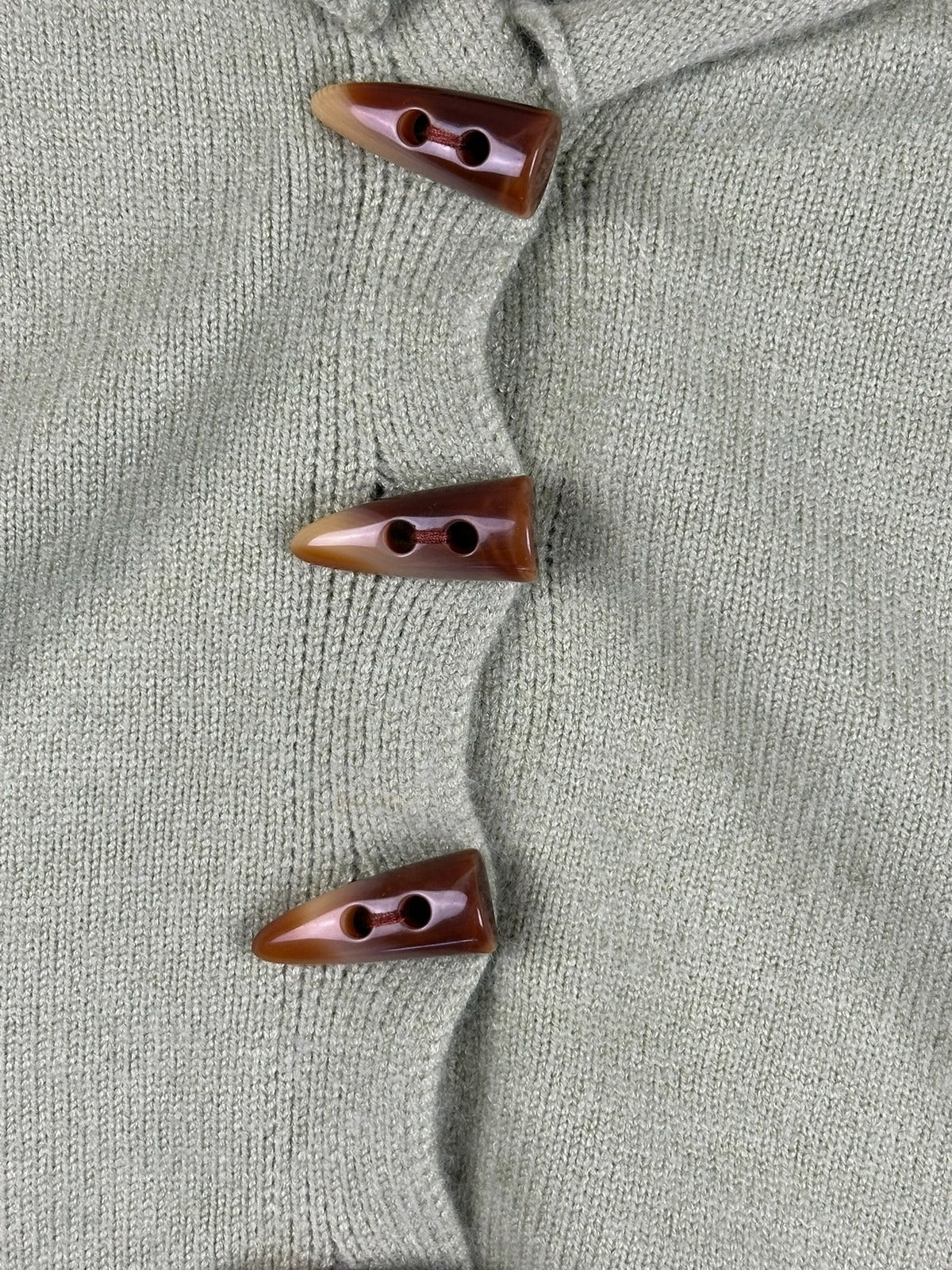 Maje Womens Cropped Cardigan Size 3 Large Sage Green Toggle Button Cotton