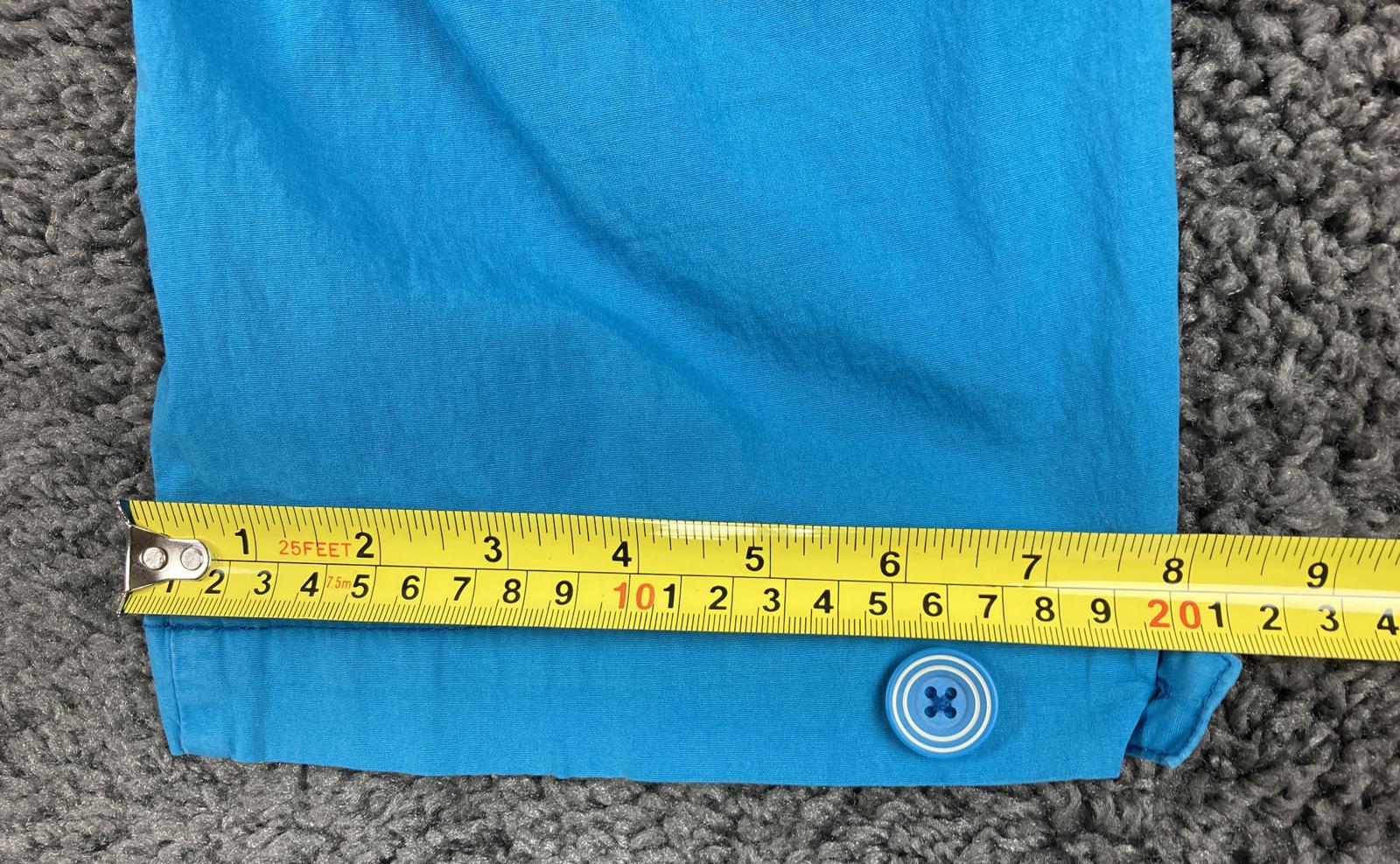 Soft Surroundings Cargo Capri Pants Petite Small Turquoise Blue Stretch