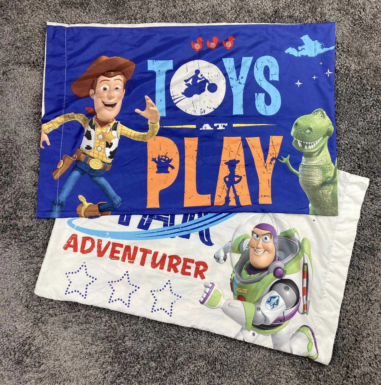 Disney Toy Story Pillowcases Buzz Lightyear Woody Rex 2-Pack