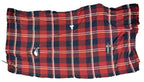 Grace & Lace Blanket Scarf Plaid Red Navy Fringe Wrap Shawl 72x38 in.