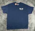 USS Lake Erie CG-70 Mens 2XL Navy Blue US Navy Cruiser Graphic T Shirt NWT