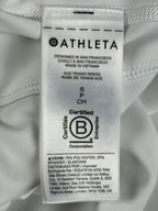 Athleta Ace Tennis Dress Womens White 1/4 Zip Golf Pickleball Stretch Sz SP