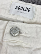 Agolde Lana Jeans Men 32 White 100% Cotton Made in Turkey Style A140-1183 Flaws