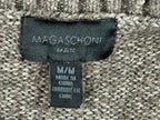 Magaschoni Man Mens Crewneck Sweater Size M Brown Cotton Lyocell Pullover Knit