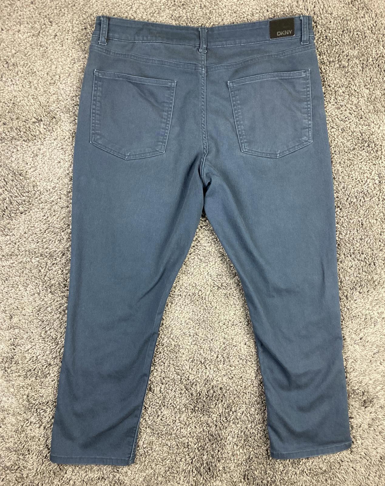 DKNY Stanton Slim Fit Ultimate Stretch Men's Pants Blue 5-Pocket Chino Sz 36x29