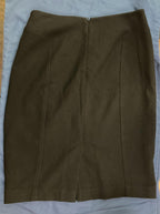 Halogen Black Pencil Skirt Size 4 Lined Stretch Sheath Back Zipper Dry Clean