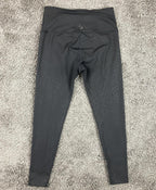 Beyond Yoga Leggings High Rise Women's Black Shiny Tonal Leopard USA Sz L
