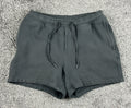 Lululemon Steady State Shorts 5" Black Mens L Sweat Shorts Fleece Zip Pockets