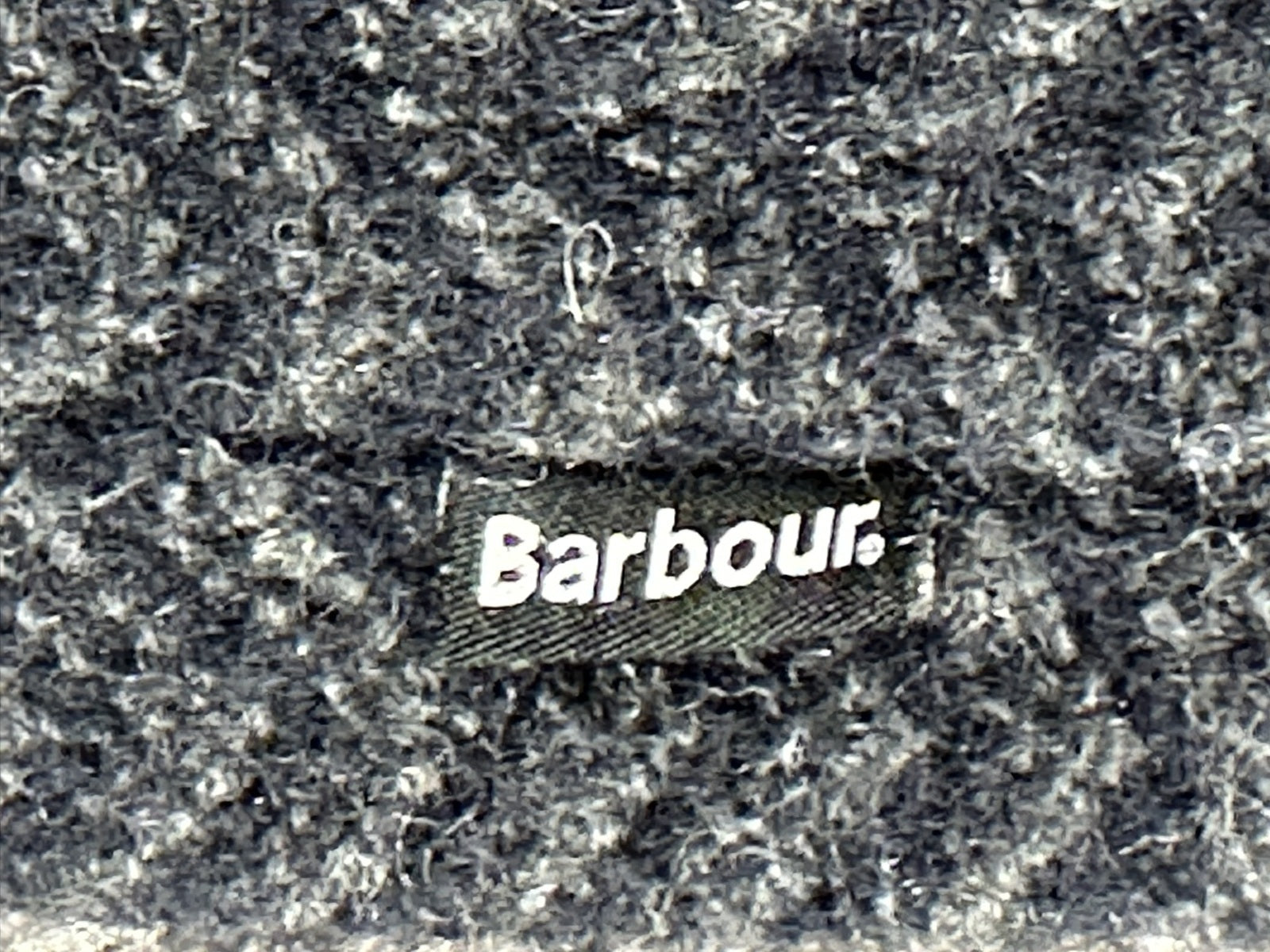 Barbour Beacon Brand Mens L Wool Blend Cardigan Sweater Jacket Herringbone Gray