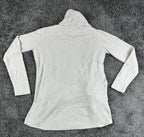 Barefoot Dreams CozyChic Lite Circle Cardigan Sweater M Cream Open Front Pockets
