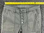 American Eagle  Sateen X Jegging Pants Size 8 Long Olive Green Super Stretch
