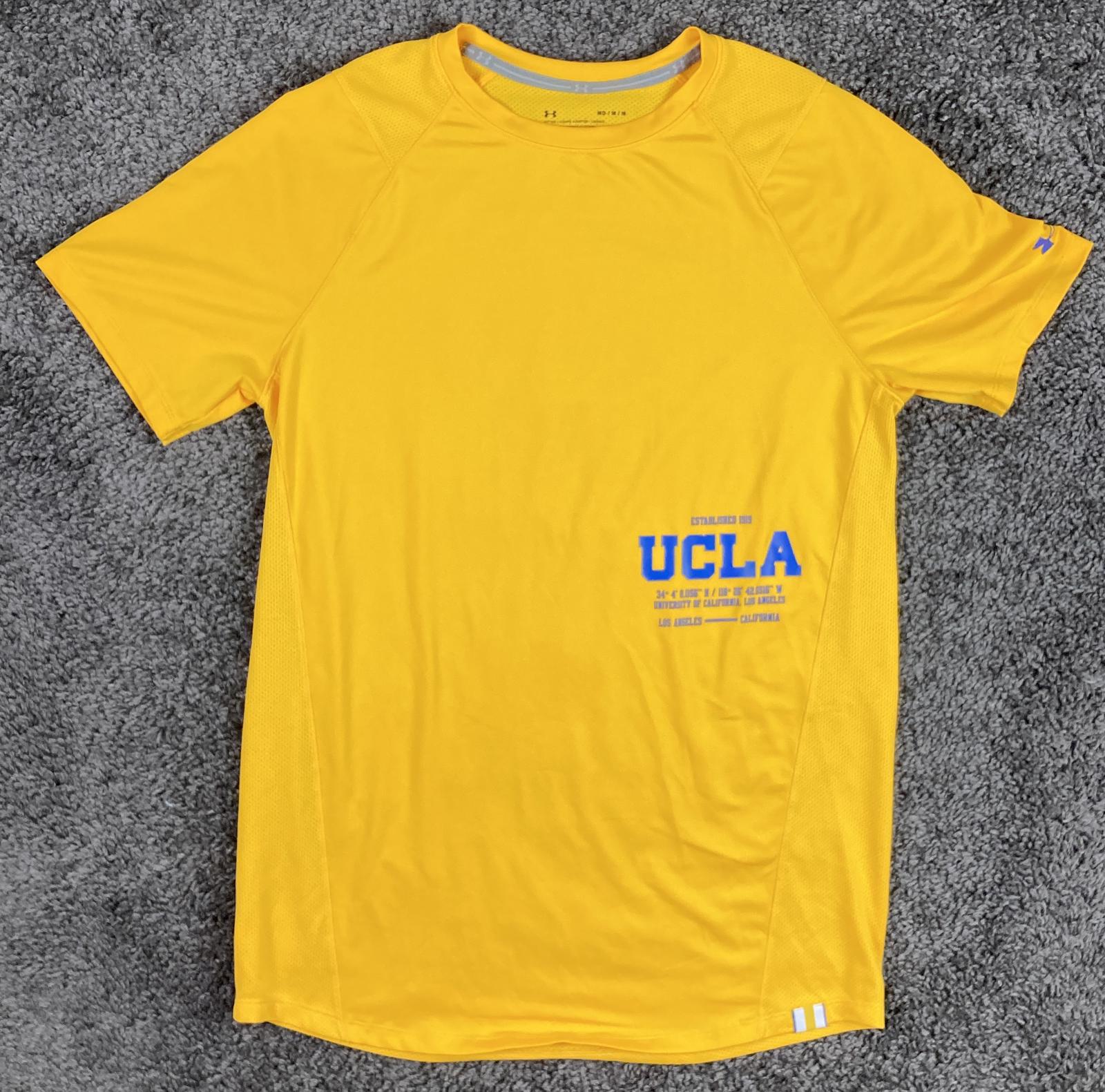 Under Armour Shirt UCLA Bruins Womens Athletic Size Medium Yellow Mesh