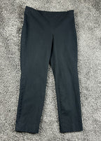 Talbots Chatham Ankle Pants Womens Size 8 Black Stretch Slim Leg Work Career