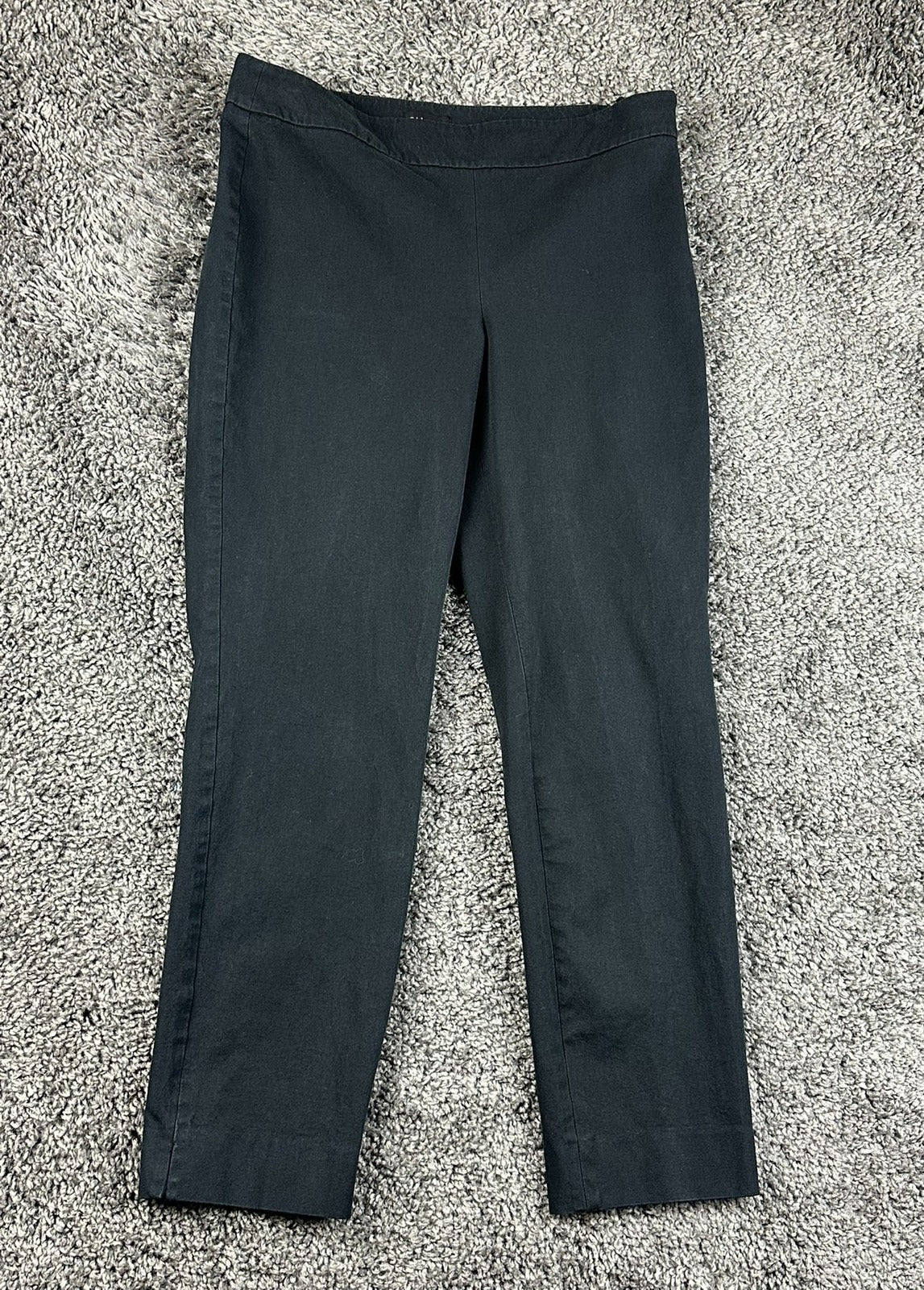 Talbots Chatham Ankle Pants Womens Size 8 Black Stretch Slim Leg Work Career