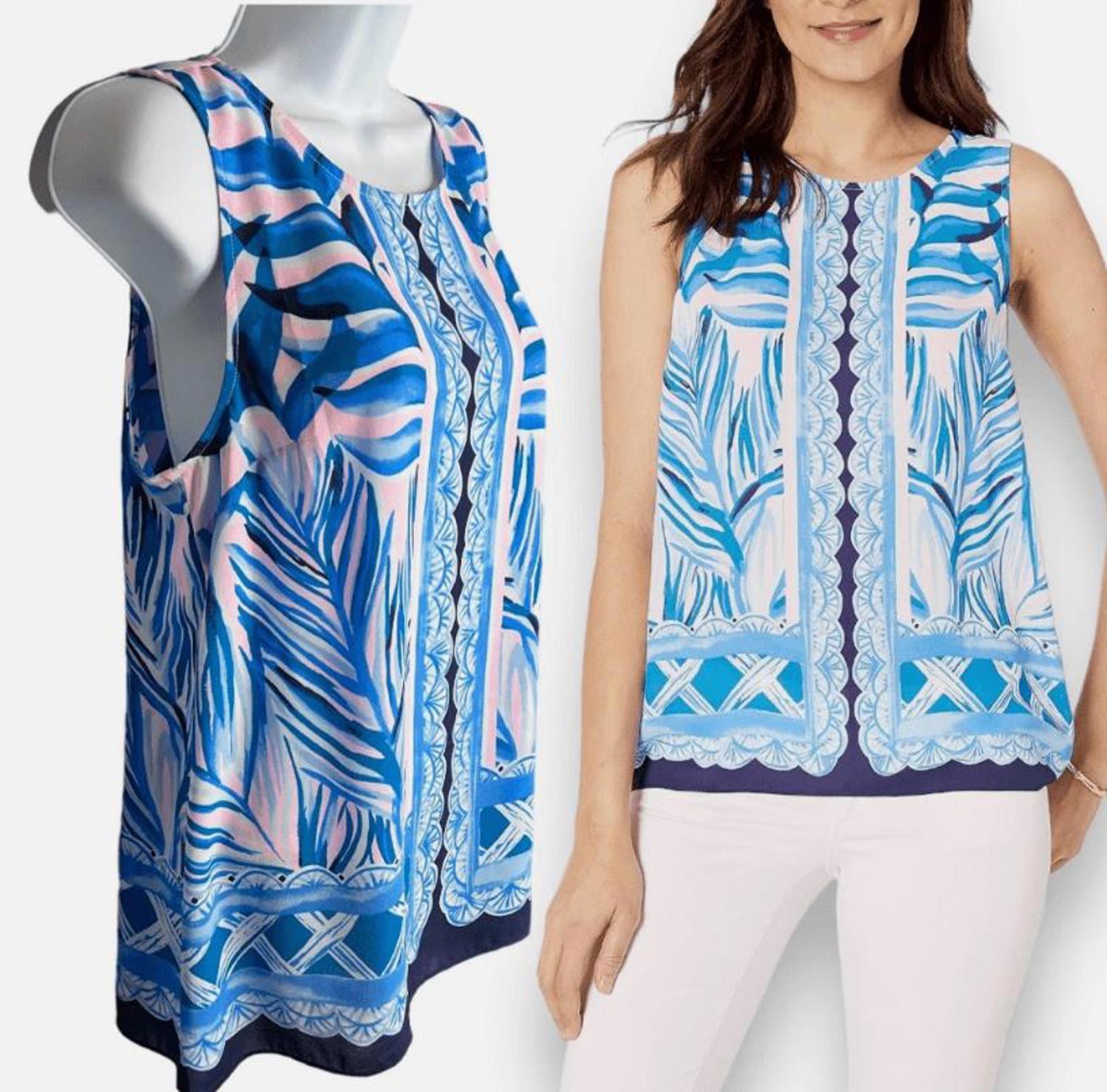 Lilly Pulitzer Women’s Iona Top Pink Tropics Heat Wave Women’s Size L