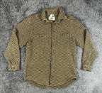 The Territory Ahead Mens Textured Woven Button Up Long Sleeve Shirt Brown L
