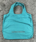Marco Bicego Cotton Tote Bag Teal Blue Logo Reusable Shopping 19x23