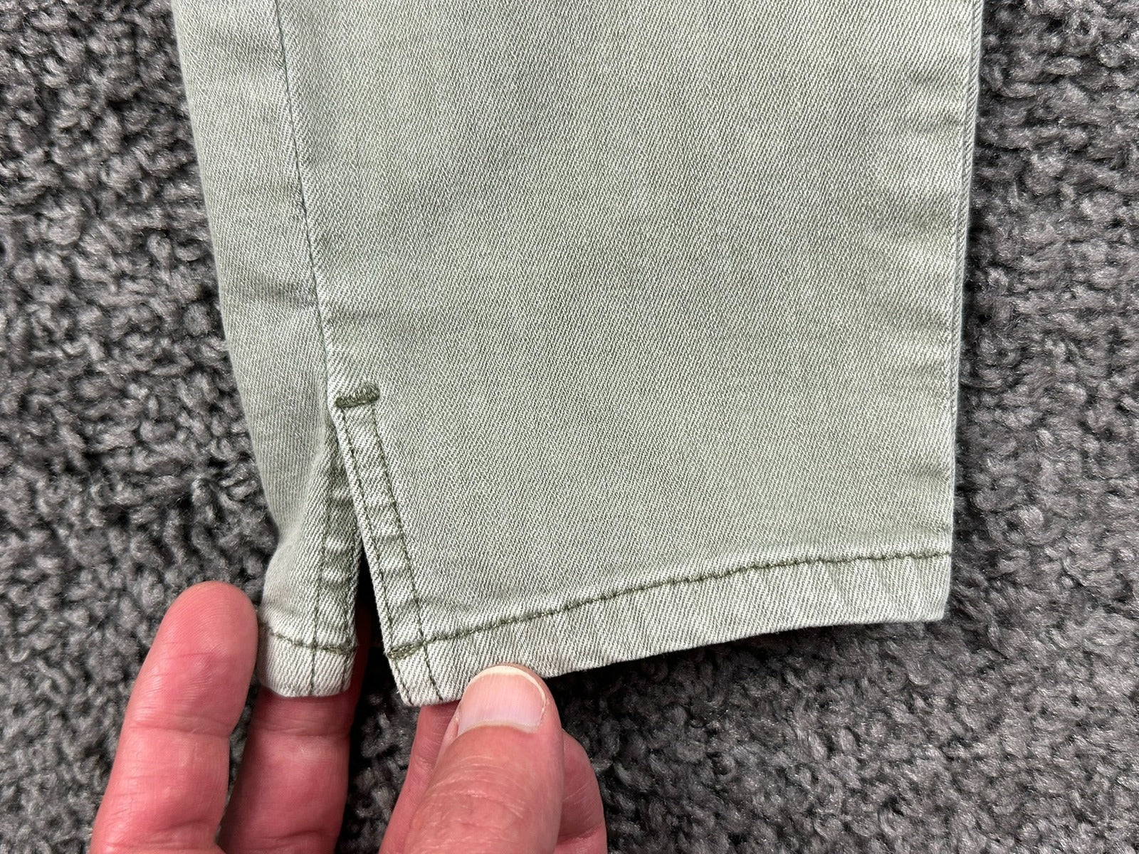 NYDJ Womens Ami Skinny Ankle Jeans Size 2 Olive Green Lift Tuck Split Hem Pants