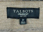 Talbots Petites Heritage Dress Pants Womens 2P Tan Beige Side Zip Straight Leg