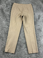 Talbots Petites Heritage Dress Pants Womens 2P Tan Beige Side Zip Straight Leg