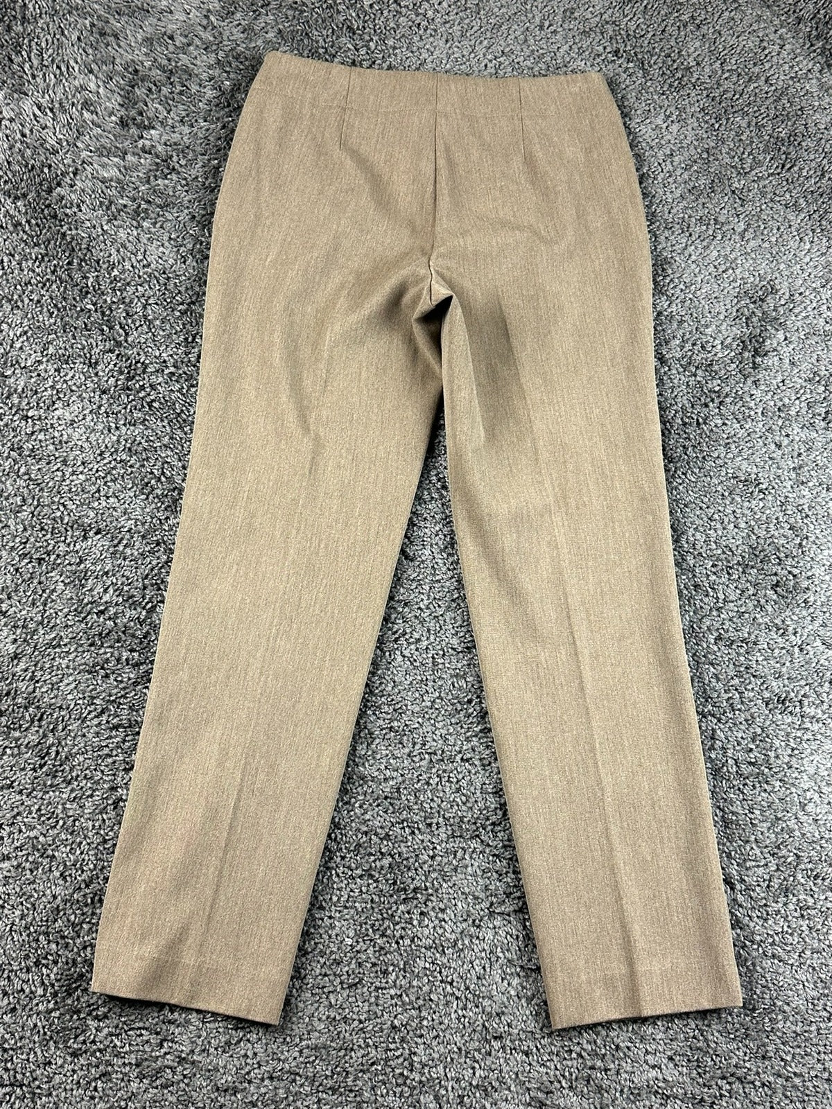 Talbots Petites Heritage Dress Pants Womens 2P Tan Beige Side Zip Straight Leg