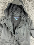 French Connection Womens Hooded Trench Coat Black Size 6 Anorak Rain Jacket