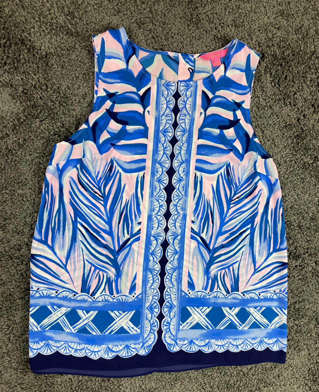 Lilly Pulitzer Women’s Iona Top Pink Tropics Heat Wave Women’s Size L