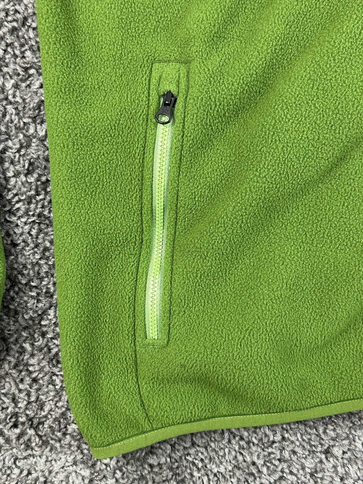 REI Co-op Trailmade Mens Large Fleece Jacket Green Full Zip Colorblock Hiking