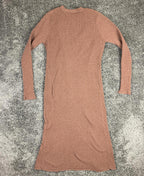 7 For All Mankind Womens Ribbed Knit Duster Cardigan Brown Open Front Size S