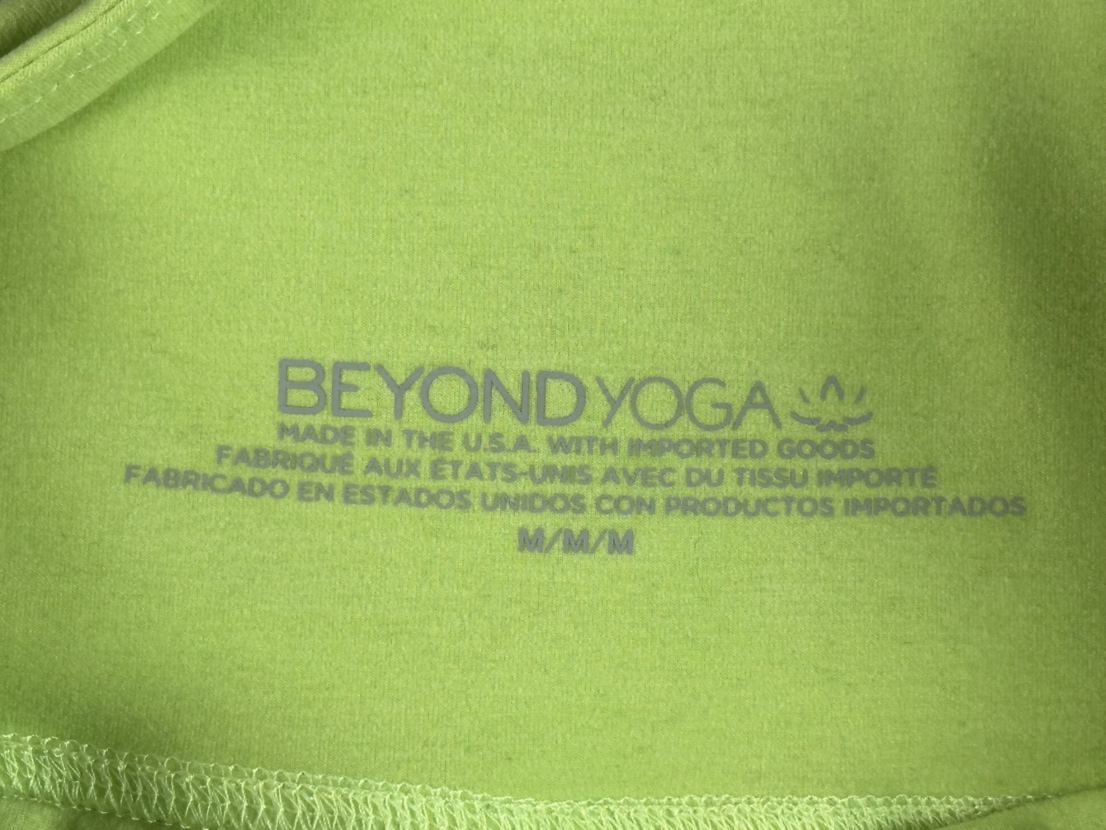 Beyond Yoga Spacedye At Your Leisure Crossover Biker Shorts Lime Green Medium M