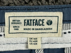 FatFace Womens US 10 Cropped Chino Pants Capri Blue Stretch Trousers