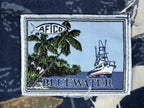 AFTCO Bluewater Mens Large L Hawaiian Fishing Shirt Marlin Sailfish Tropical