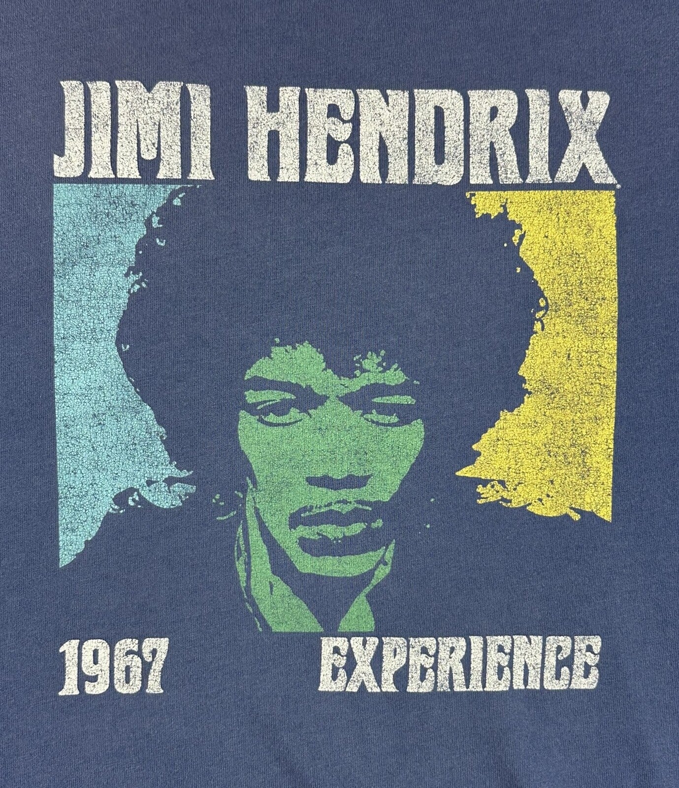 GAP Mens Jimi Hendrix 1967 Experience Graphic T Shirt Medium M Blue Rock Band